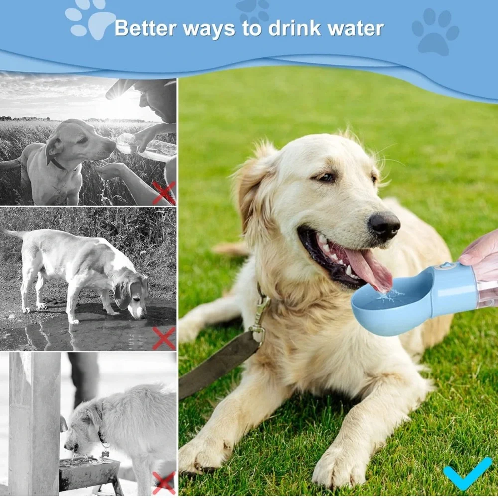 NEW Dog Water Bottle - Dishwasher Safe Material for Multifunctional Portable